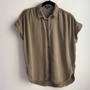 Quince Olive Button Down Shirt